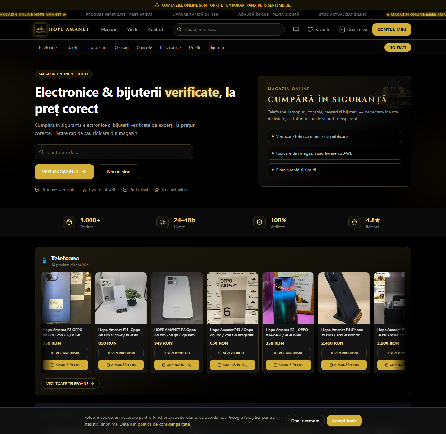 Magazinul online Hope Amanet, construit de Mikanto